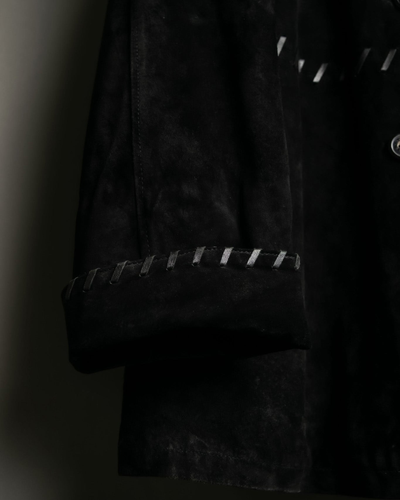 Leather Braided Suede Jacket