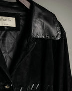 Leather Braided Suede Jacket