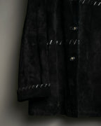 Leather Braided Suede Jacket