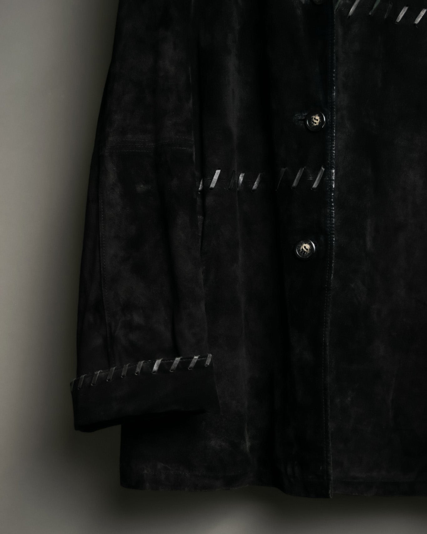 Leather Braided Suede Jacket