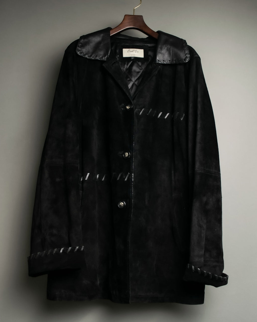 Leather Braided Suede Jacket