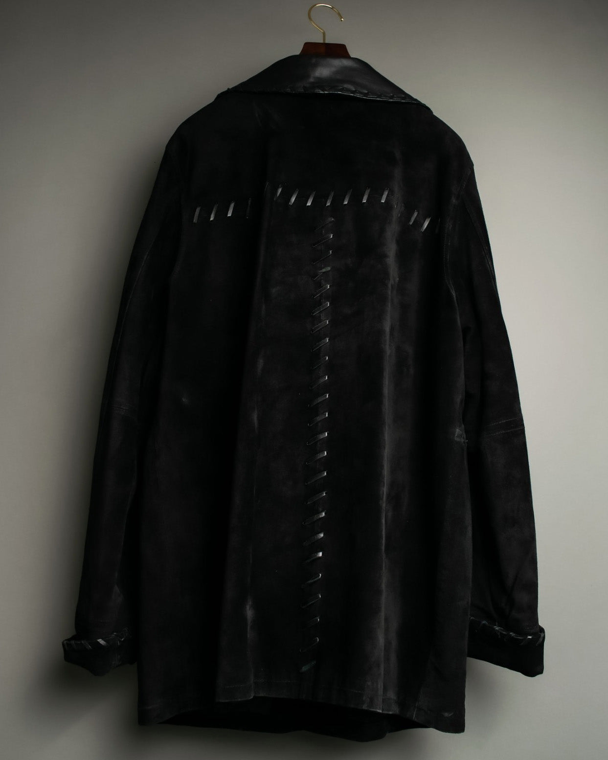 Leather Braided Suede Jacket