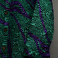 "MOOD SPECIAL" Purple Curved Three-Dimensional Flower Pattern Jacket