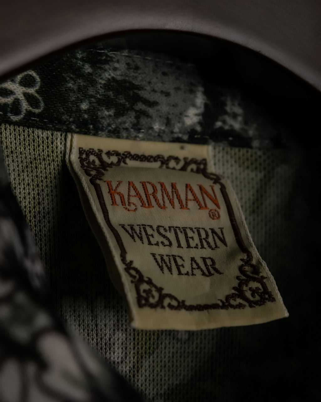 "KARMAN" Beautiful Green Flower Pattern Western Shirt