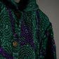 "MOOD SPECIAL" Purple Curved Three-Dimensional Flower Pattern Jacket