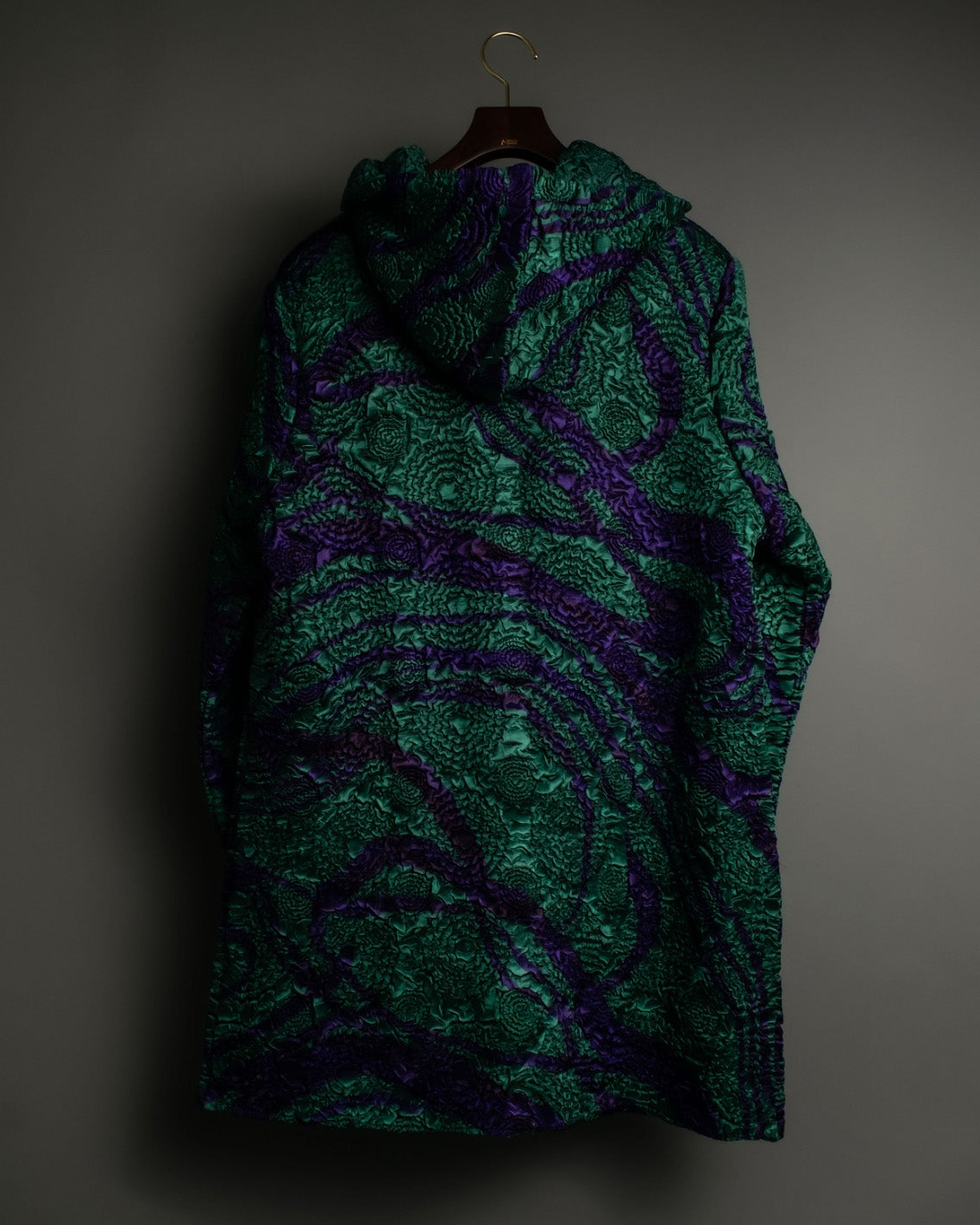 "MOOD SPECIAL" Purple Curved Three-Dimensional Flower Pattern Jacket