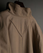 "LONDON FOG" Moon Swell Button Stand Collar Beige Coat