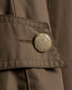 "LONDON FOG" Moon Swell Button Stand Collar Beige Coat
