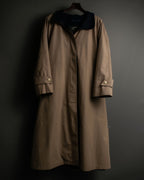 "LONDON FOG" Moon Swell Button Stand Collar Beige Coat