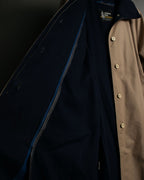 "LONDON FOG" Moon Swell Button Stand Collar Beige Coat