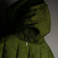 Box silhouette green down jacket