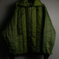 Box silhouette green down jacket
