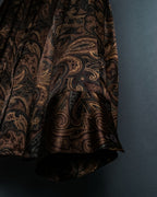 Pure Silk Dark Tone Glossy Paisley Shirt