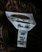 Pure Silk Dark Tone Glossy Paisley Shirt