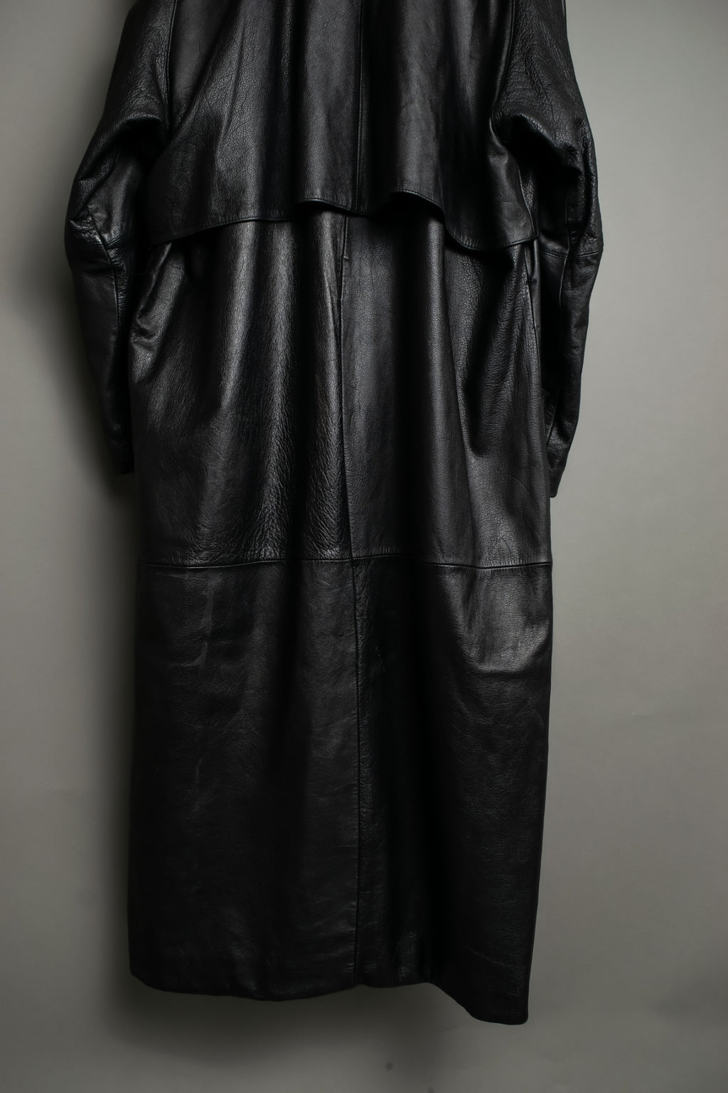 Vintage Leather long chester coat