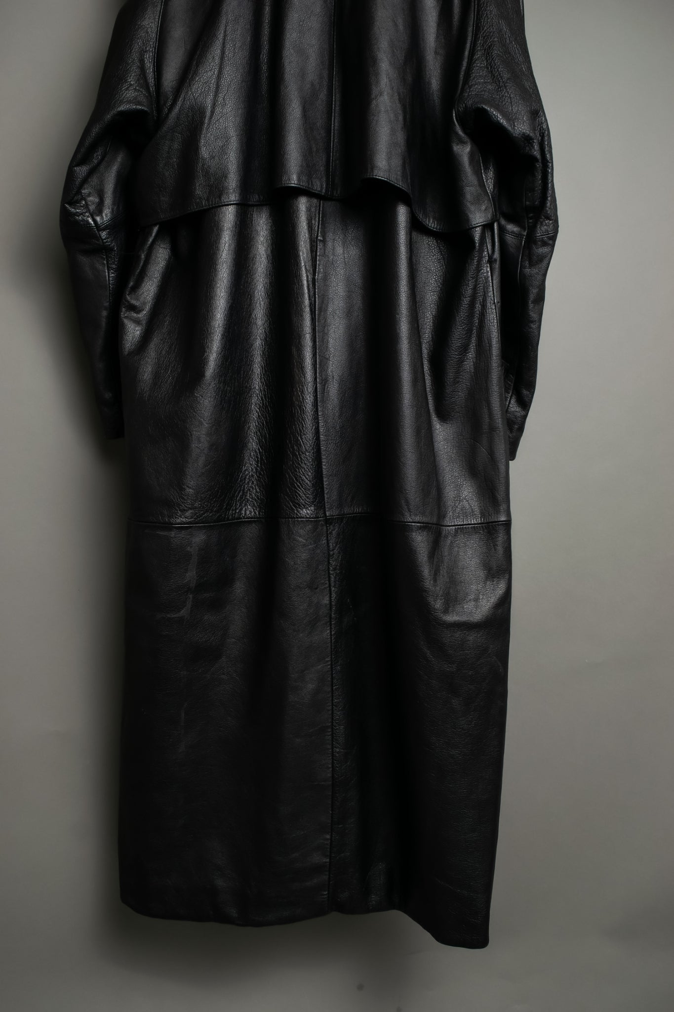 Vintage Leather long chester coat