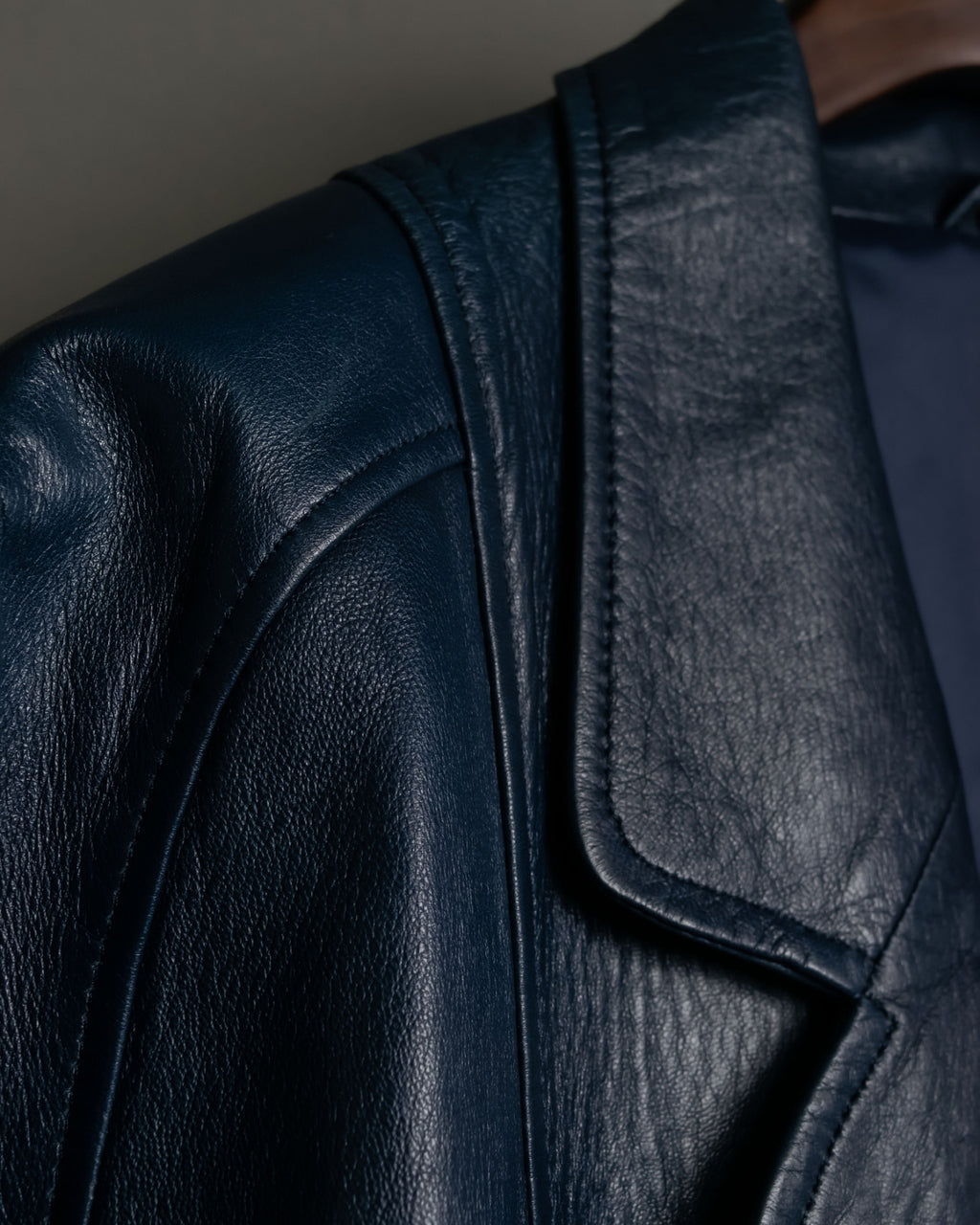 80s Vintage Loose Fit Leather Tailored