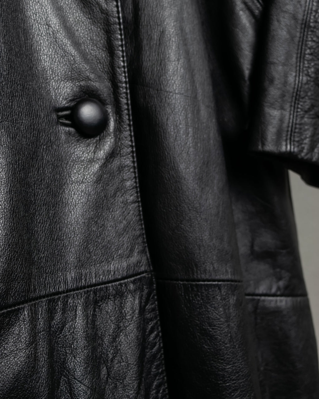 Vintage Leather long chester coat