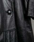 Vintage Leather long chester coat