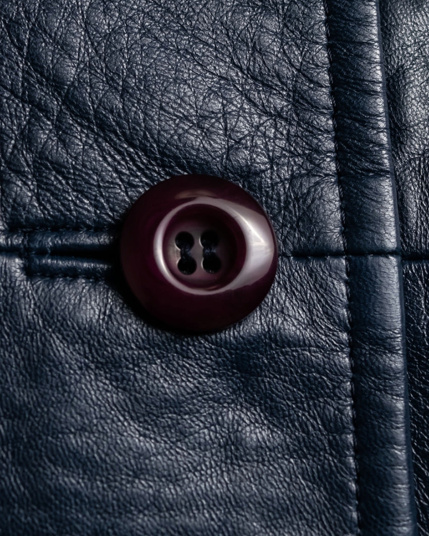 80s Vintage Loose Fit Leather Tailored