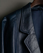 80s Vintage Loose Fit Leather Tailored