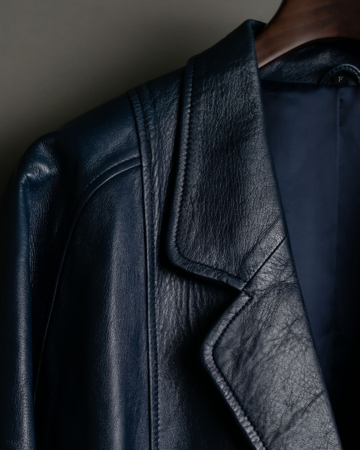 80s Vintage Loose Fit Leather Tailored