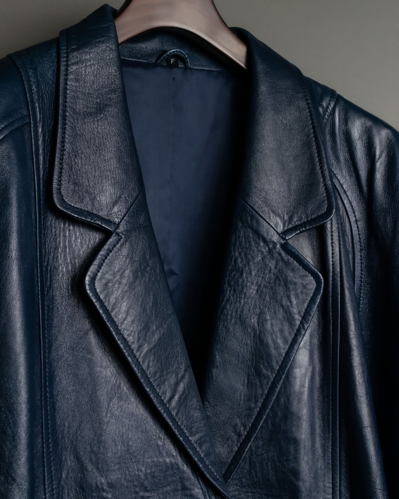 80s Vintage Loose Fit Leather Tailored