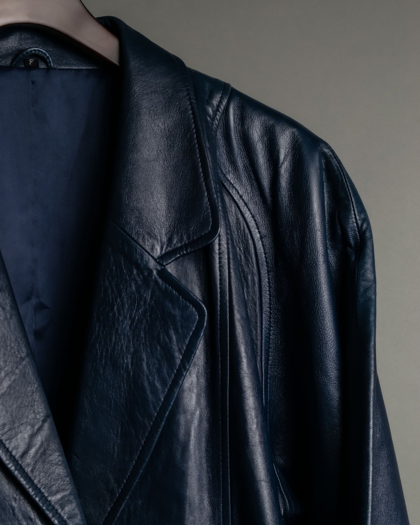 80s Vintage Loose Fit Leather Tailored