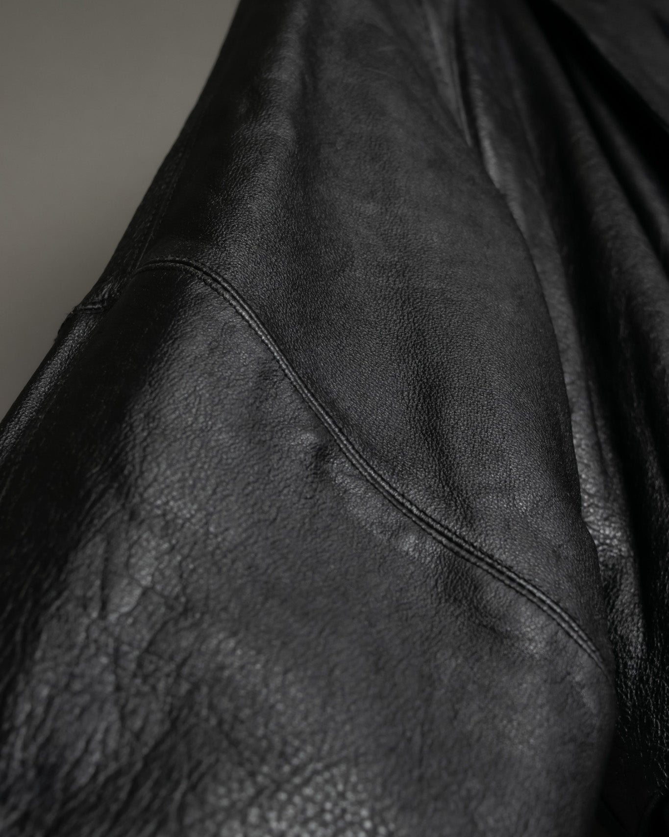 Vintage Leather long chester coat