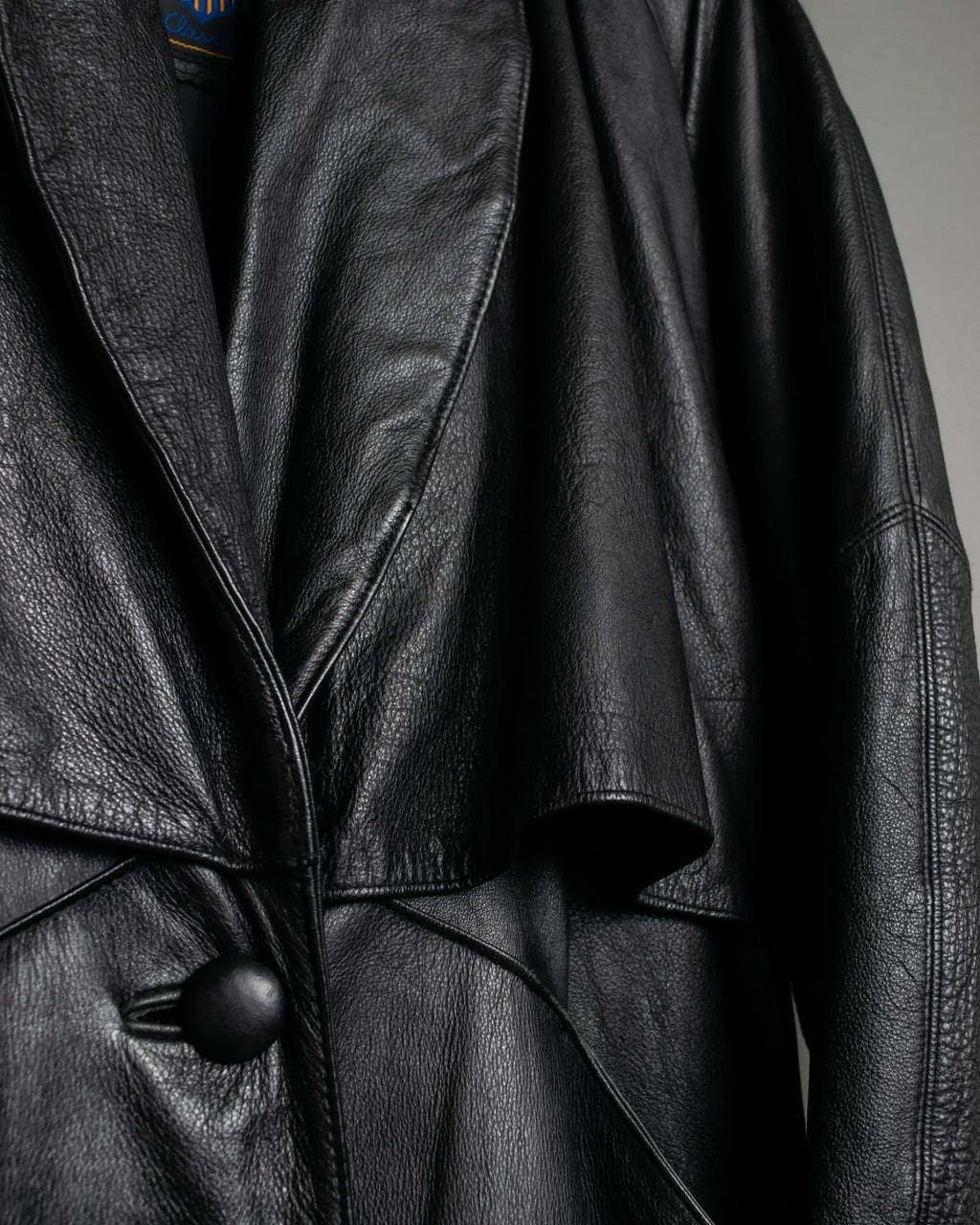 Vintage Leather long chester coat