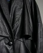 Vintage Leather long chester coat