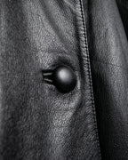 Vintage Leather long chester coat