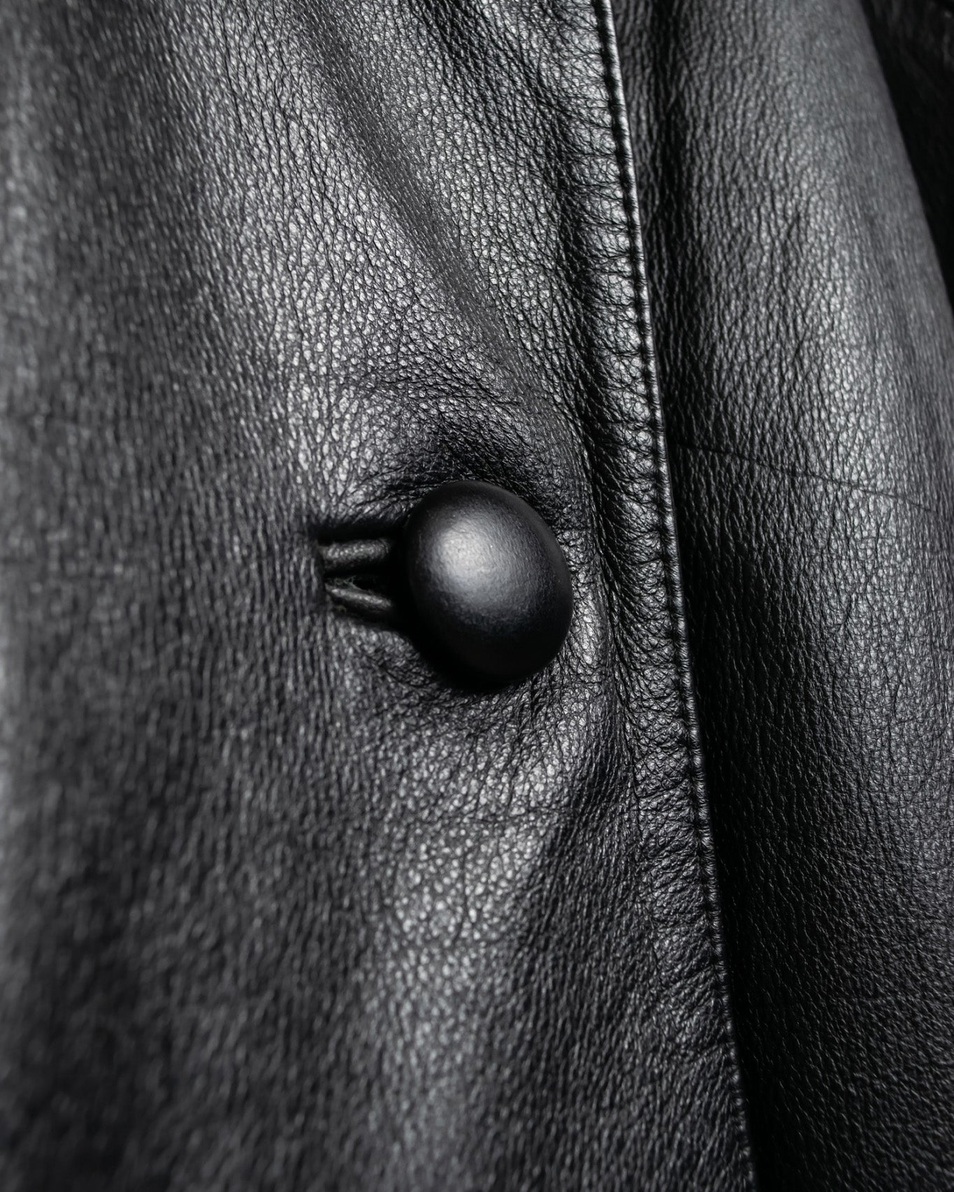 Vintage Leather long chester coat