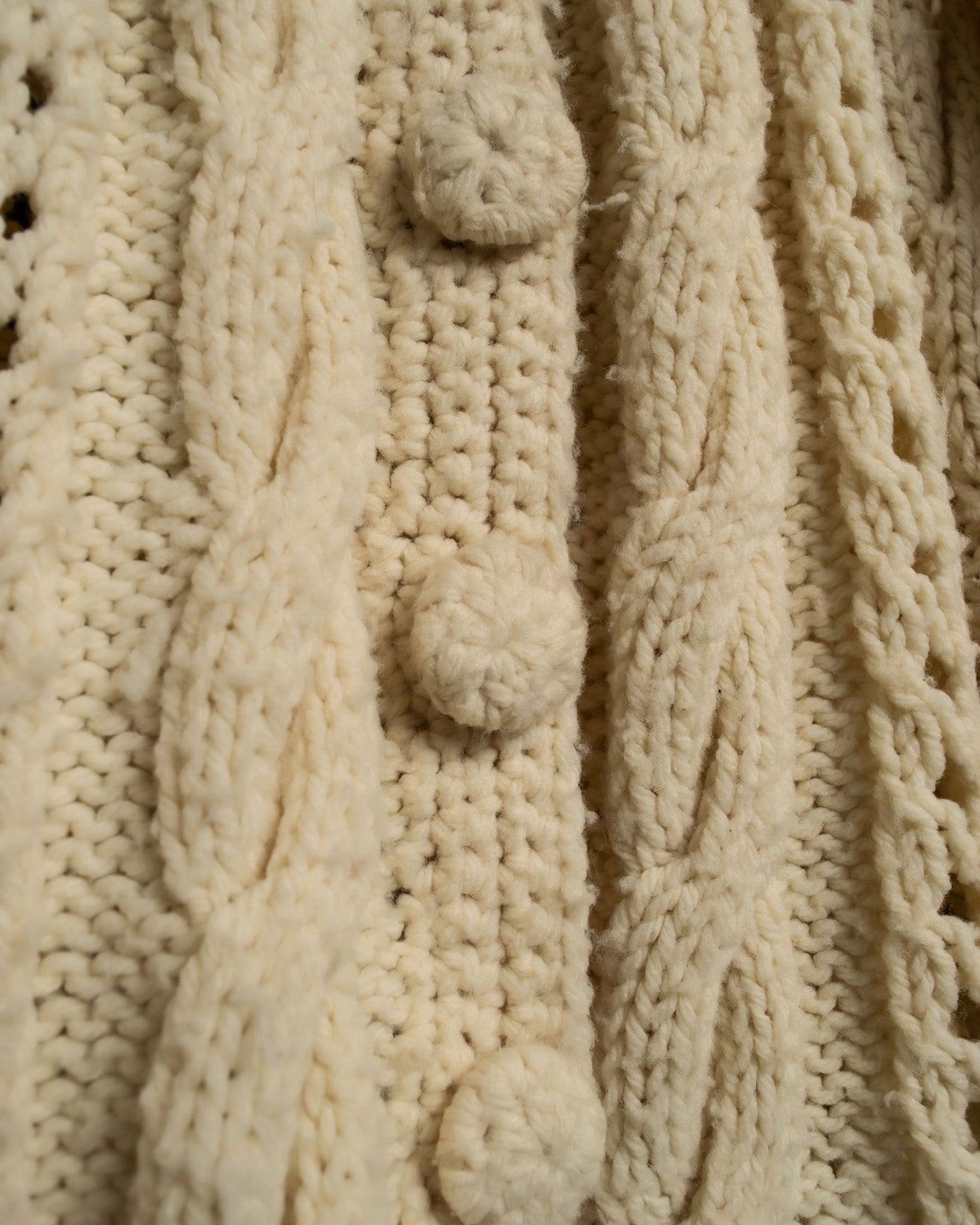 50s vintage fringe knit poncho