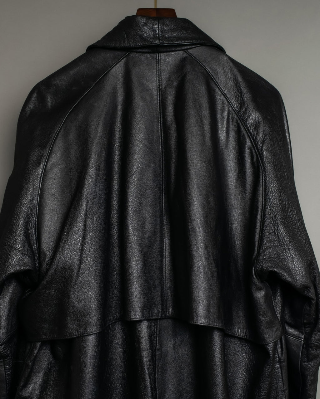Vintage Leather long chester coat