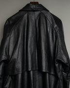Vintage Leather long chester coat