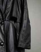 Vintage Leather long chester coat