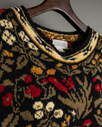 LANDS END Flower pattern knit