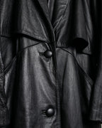Vintage Leather long chester coat