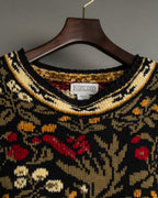 LANDS END Flower pattern knit