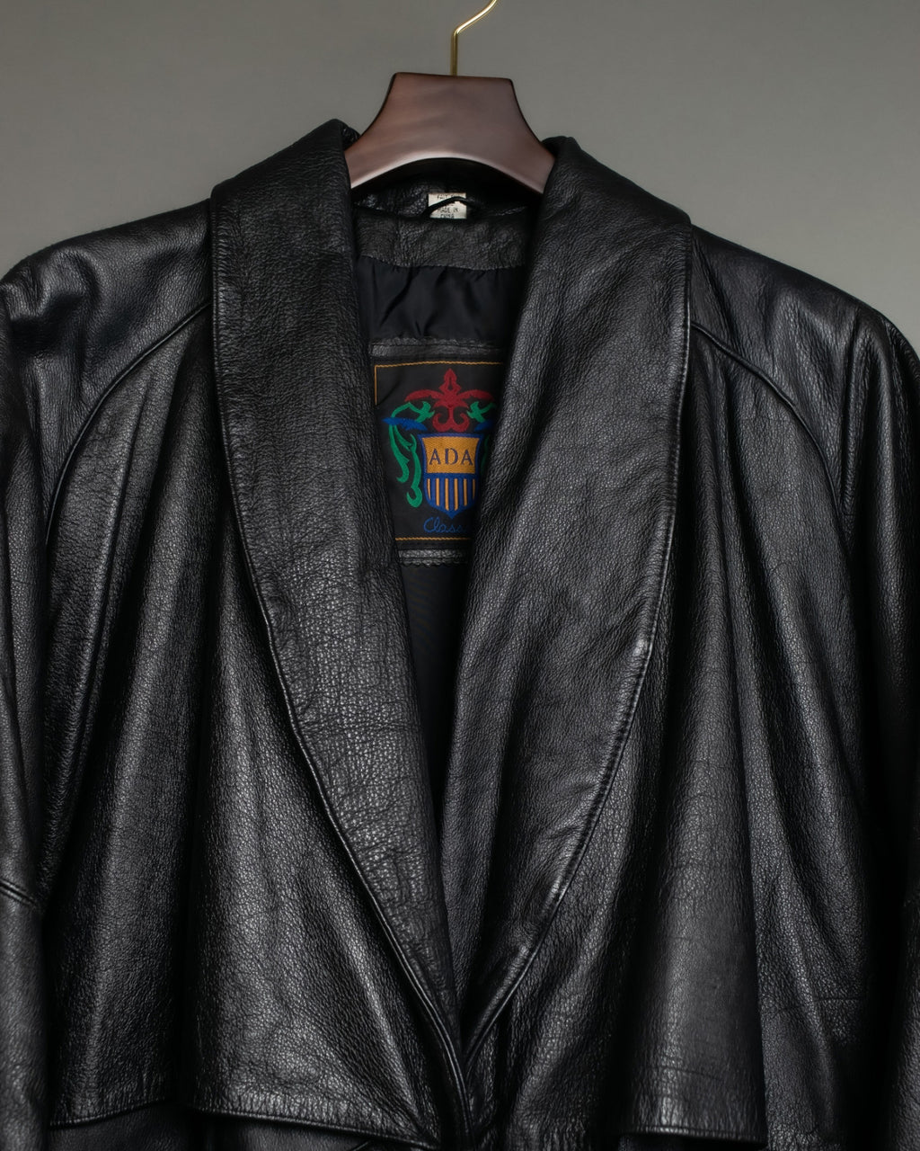 Vintage Leather long chester coat