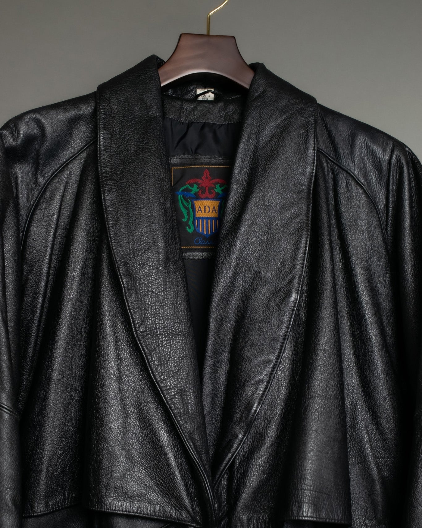 Vintage Leather long chester coat