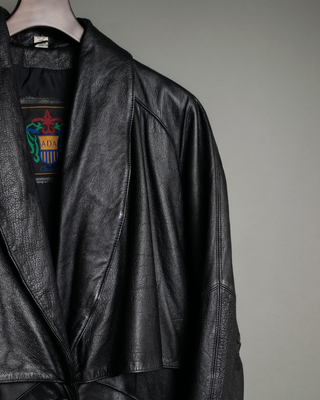 Vintage Leather long chester coat