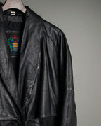 Vintage Leather long chester coat