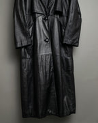 Vintage Leather long chester coat
