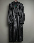 Vintage Leather long chester coat