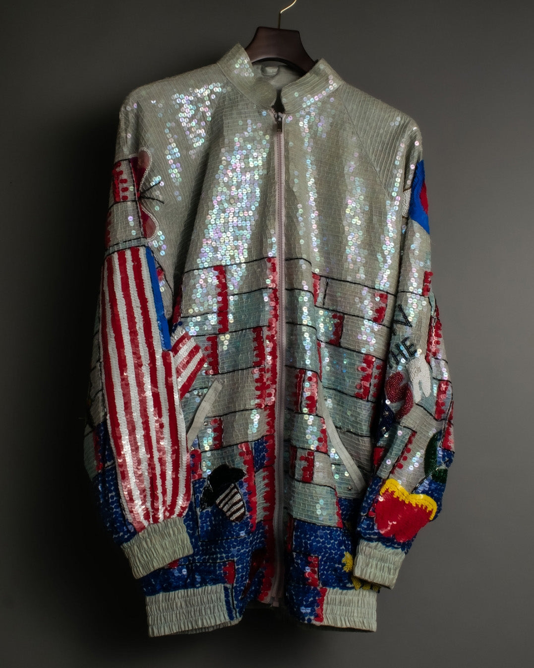 80s vintage sequir design jacket