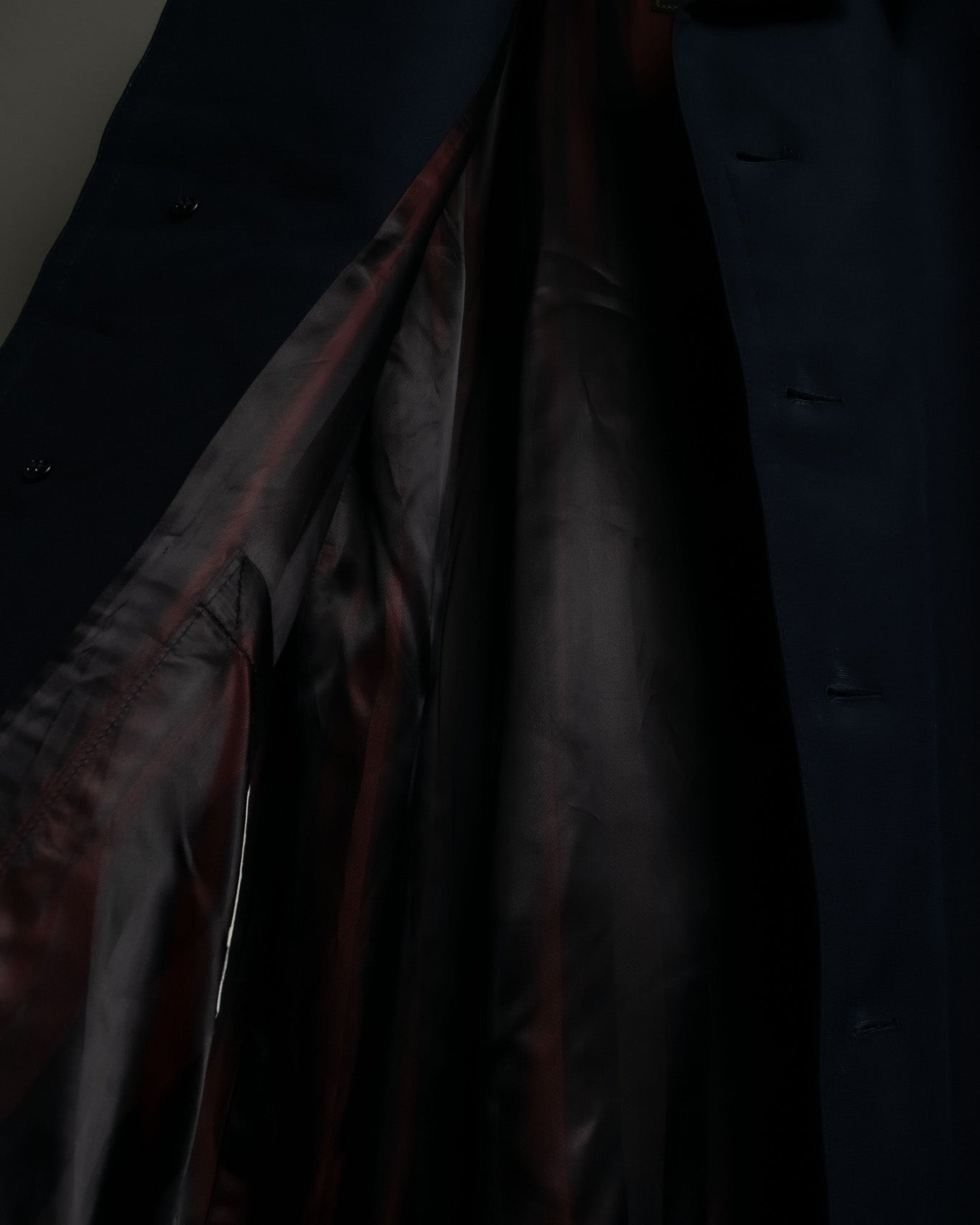 "LONDON FOG Limited edition" Lined Striped Dark Blue Coat