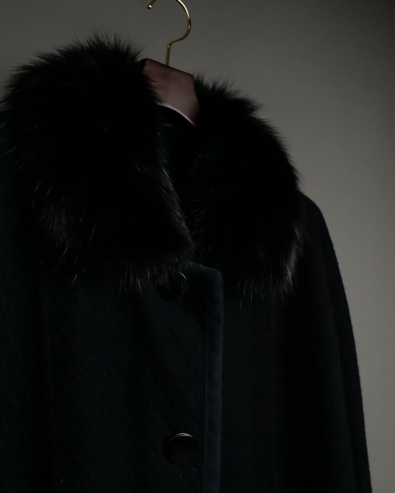 Vintage Beautiful Fur Dark Cape