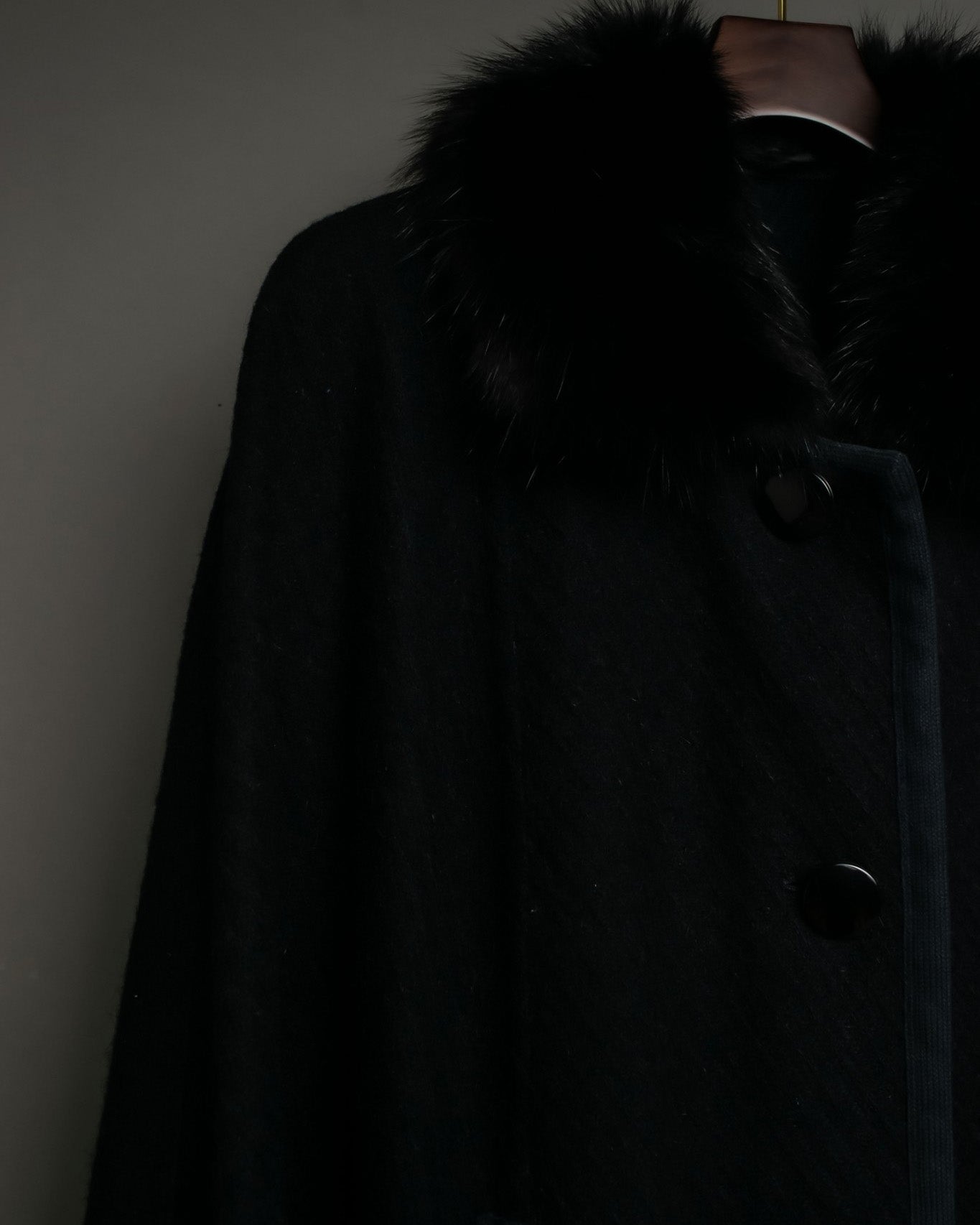Vintage Beautiful Fur Dark Cape